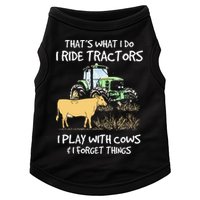 I Ride Tractors I Play With Cows And I Forget Things Farmer Doggie Tank