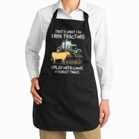 I Ride Tractors I Play With Cows And I Forget Things Farmer Apron