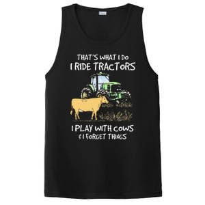 I Ride Tractors I Play With Cows And I Forget Things Farmer PosiCharge Competitor Tank