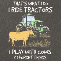 I Ride Tractors I Play With Cows And I Forget Things Farmer Cotton Canvas Backpack