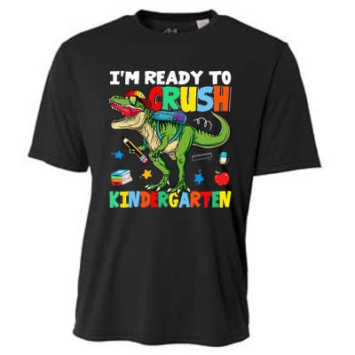 I'm Ready To Crush Kindergarten Back To School Dinosaur Cooling Performance Crew T-Shirt