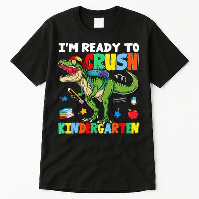 I'm Ready To Crush Kindergarten Back To School Dinosaur Tall T-Shirt