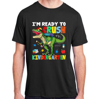 I'm Ready To Crush Kindergarten Back To School Dinosaur Adult ChromaSoft Performance T-Shirt