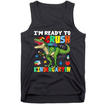 I'm Ready To Crush Kindergarten Back To School Dinosaur Tank Top