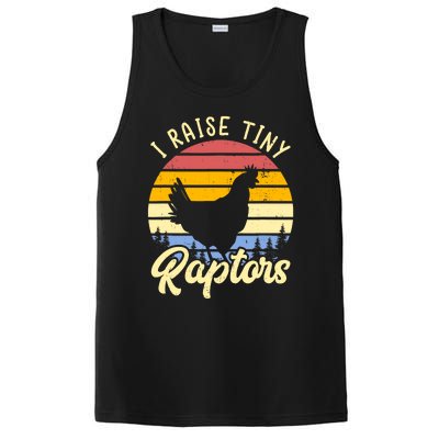 I Raise Tiny Raptors Vintage Chicken Mom Hen PosiCharge Competitor Tank