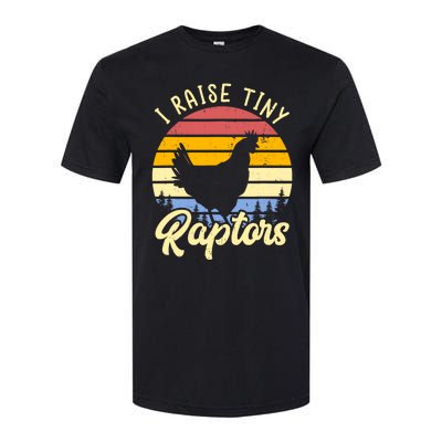 I Raise Tiny Raptors Vintage Chicken Mom Hen Softstyle® CVC T-Shirt