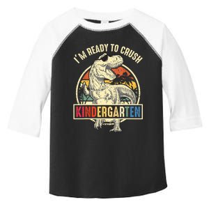 Im Ready To Crush Kindergarten Back To School Dinosaur Toddler Fine Jersey T-Shirt