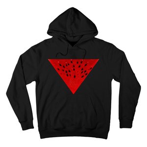 Inverted Red Triangle Watermelon Slice Hoodie