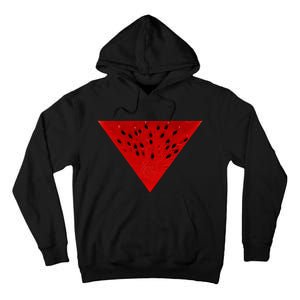 Inverted Red Triangle Watermelon Slice Tall Hoodie