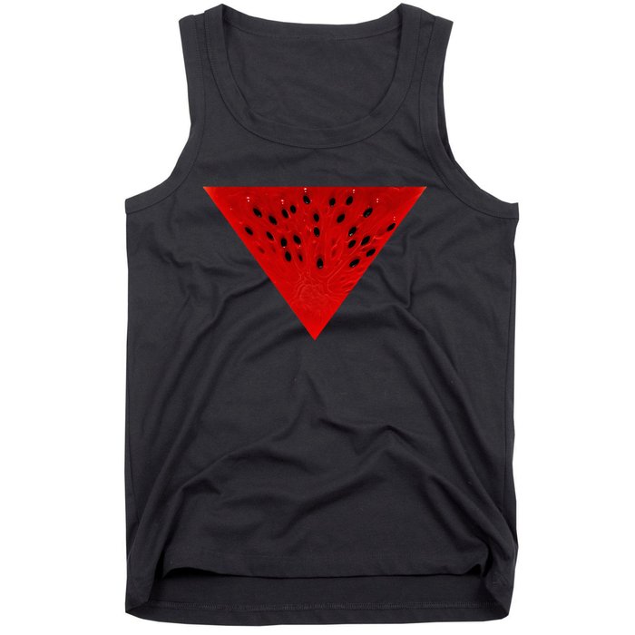 Inverted Red Triangle Watermelon Slice Tank Top