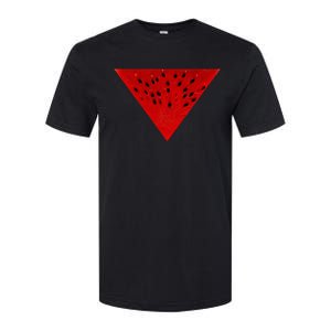 Inverted Red Triangle Watermelon Slice Softstyle CVC T-Shirt