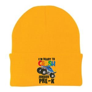 Im Ready To Crush Junior Pre K Shark Monster Truck Knit Cap Winter Beanie