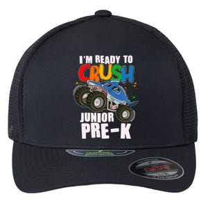 Im Ready To Crush Junior Pre K Shark Monster Truck Flexfit Unipanel Trucker Cap