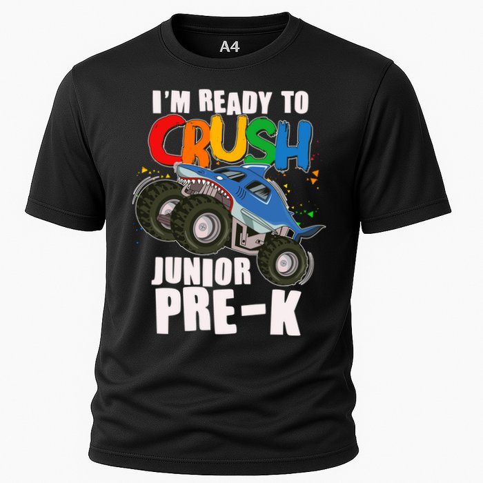 Im Ready To Crush Junior Pre K Shark Monster Truck Performance Shirt