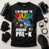 Im Ready To Crush Junior Pre K Shark Monster Truck Performance Shirt