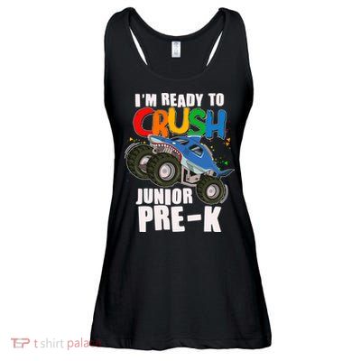 Im Ready To Crush Junior Pre K Shark Monster Truck Ladies Essential Flowy Tank