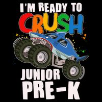 Im Ready To Crush Junior Pre K Shark Monster Truck Flatbill Hat