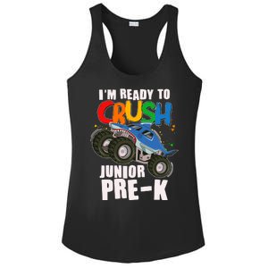 Im Ready To Crush Junior Pre K Shark Monster Truck Ladies PosiCharge Competitor Racerback Tank