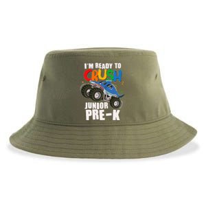 Im Ready To Crush Junior Pre K Shark Monster Truck Sustainable Bucket Hat