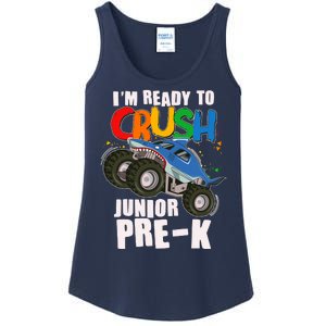 Im Ready To Crush Junior Pre K Shark Monster Truck Ladies Essential Tank