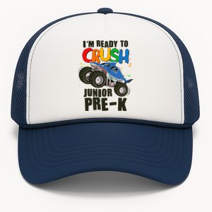 Im Ready To Crush Junior Pre K Shark Monster Truck Trucker Hat