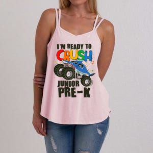 Im Ready To Crush Junior Pre K Shark Monster Truck Women's Strappy Tank