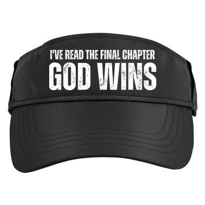 I've Read The Final Chapter God Wins Adult Drive Performance Visor