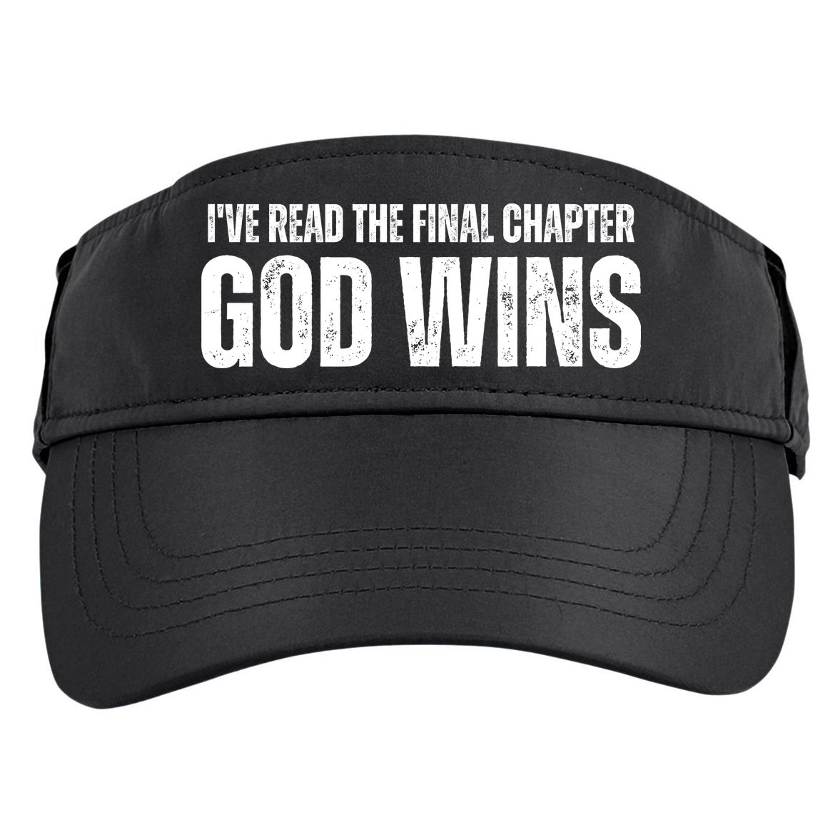 I've Read The Final Chapter God Wins Adult Drive Performance Visor