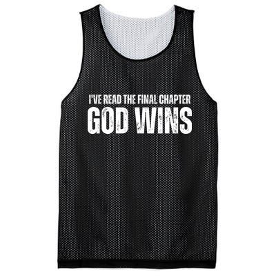 I've Read The Final Chapter God Wins Mesh Reversible Basketball Jersey Tank