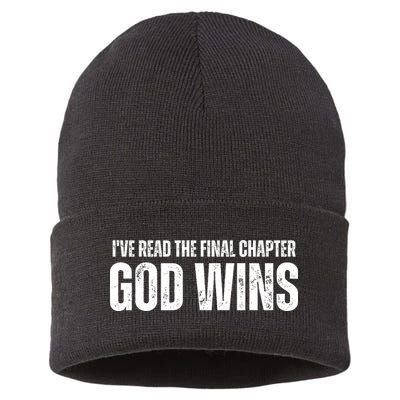 I've Read The Final Chapter God Wins Sustainable Knit Beanie