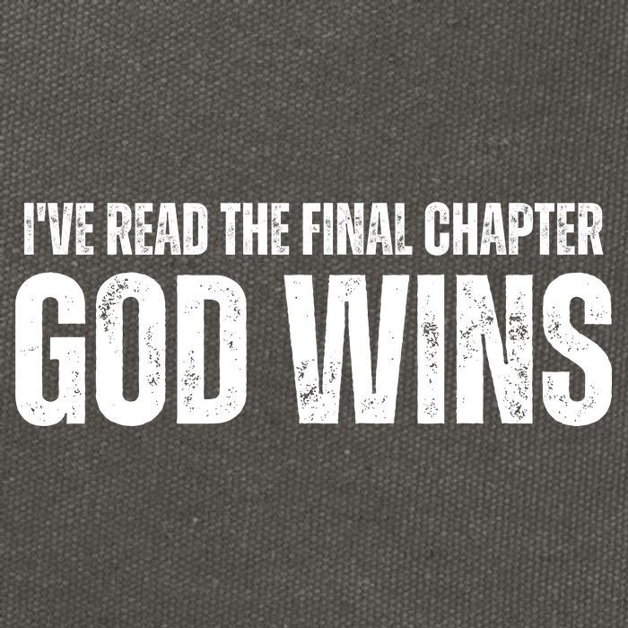I've Read The Final Chapter God Wins Cotton Canvas Backpack