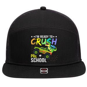 I'm Ready to Crush Kindergarten Dinosaur Back to School 7 Panel Mesh Trucker Snapback Hat