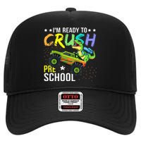 I'm Ready to Crush Kindergarten Dinosaur Back to School High Crown Mesh Back Trucker Hat