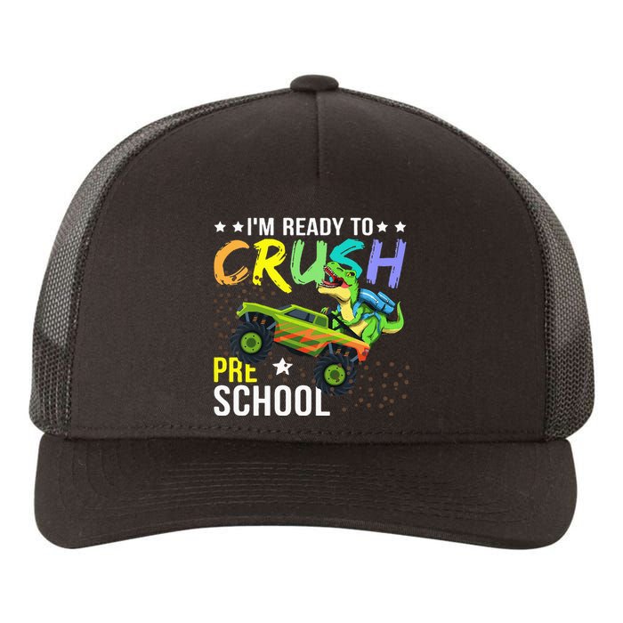 I'm Ready to Crush Kindergarten Dinosaur Back to School Yupoong Adult 5-Panel Trucker Hat