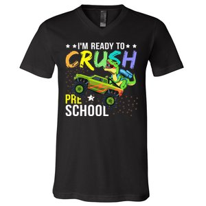 I'm Ready to Crush Kindergarten Dinosaur Back to School V-Neck T-Shirt