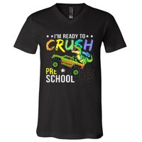 I'm Ready to Crush Kindergarten Dinosaur Back to School V-Neck T-Shirt