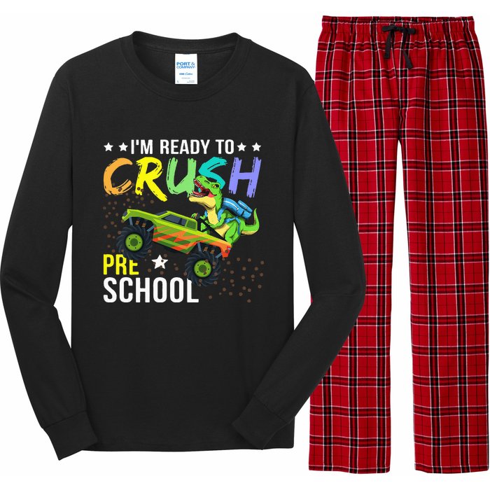 I'm Ready to Crush Kindergarten Dinosaur Back to School Long Sleeve Pajama Set