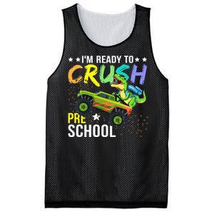 I'm Ready to Crush Kindergarten Dinosaur Back to School Mesh Reversible Basketball Jersey Tank