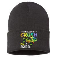 I'm Ready to Crush Kindergarten Dinosaur Back to School Sustainable Knit Beanie