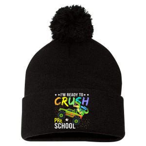 I'm Ready to Crush Kindergarten Dinosaur Back to School Pom Pom 12in Knit Beanie