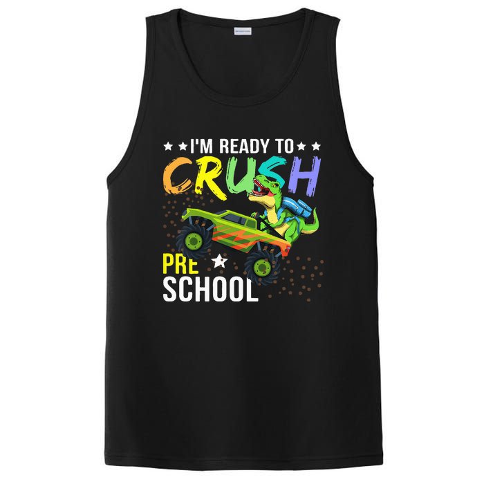 I'm Ready to Crush Kindergarten Dinosaur Back to School PosiCharge Competitor Tank