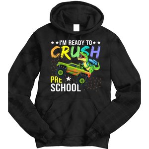 I'm Ready to Crush Kindergarten Dinosaur Back to School Tie Dye Hoodie