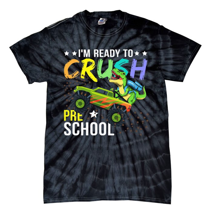 I'm Ready to Crush Kindergarten Dinosaur Back to School Tie-Dye T-Shirt