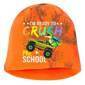 I'm Ready to Crush Kindergarten Dinosaur Back to School Kati - Camo Knit Beanie