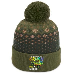 I'm Ready to Crush Kindergarten Dinosaur Back to School The Baniff Cuffed Pom Beanie