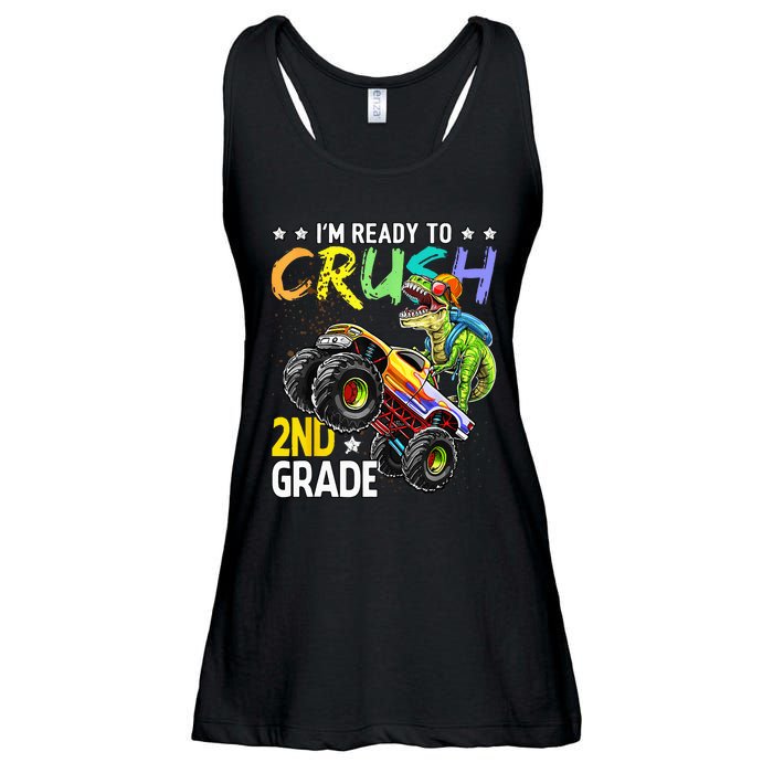 Im Ready To Crush 2nd Grade Dinosaur First Day Of School Ladies Essential Flowy Tank