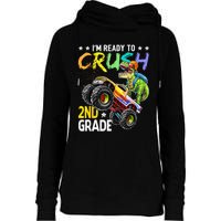 Im Ready To Crush 2nd Grade Dinosaur First Day Of School Womens Funnel Neck Pullover Hood