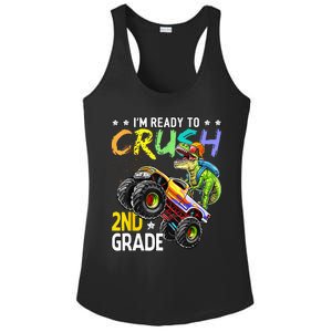 Im Ready To Crush 2nd Grade Dinosaur First Day Of School Ladies PosiCharge Competitor Racerback Tank