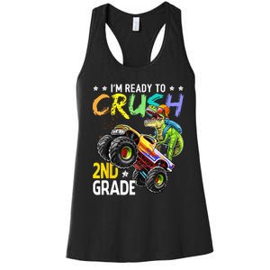 Im Ready To Crush 2nd Grade Dinosaur First Day Of School Women's Racerback Tank