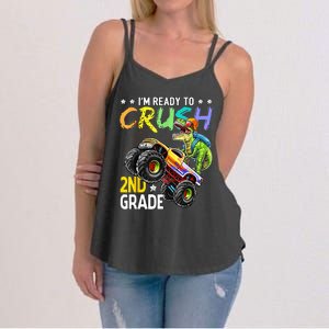 Im Ready To Crush 2nd Grade Dinosaur First Day Of School Women's Strappy Tank